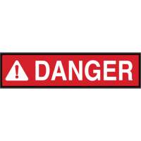 Enseigne Danger, 7" x 10", Aluminium, Anglais avec pictogramme - Brady 42252