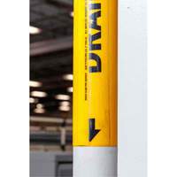 Marqueur de tuyau Vent, Enveloppant, 9" h x 8" la, Noir sur jaune - Brady 5781-I