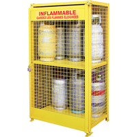 Armoires pour cylindres &agrave; gaz, nbre de bouteilles: 12, 44" , 30" , 74" , Jaune - KLETON 