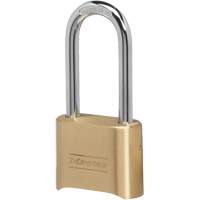 Combination Padlock, Silver, Brass Coating, 2" Width - Master Lock 175LH