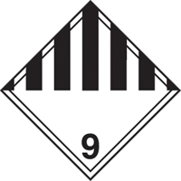 TDG Shipping Labels, Class 9, Miscellaneous Dangerous Goods, Paper - Incom Top Tape & Label TT91P