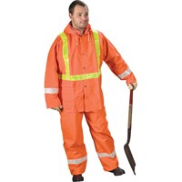 V&ecirc;tements de pluie pour la circulation Tornado, PVC, Petit, Orange haute visibilit&eacute; - WASIP LTD. R401O21