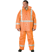 Tornado Traffic Rain Suit, PVC, X-Large, High Visibility Orange - WASIP LTD. R401O51