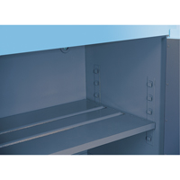 ChemCor&reg; Lined Acid/Corrosive Storage Cabinets, 22 gal., 23.25" x 65" x 18" - Justrite 8922022