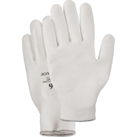 Gants enduit &agrave; paume tricot&eacute;e blanc, 7/Petit, Rev&ecirc;tement Polyur&eacute;thane, EN 388 niveau 2 - Jomac Canada Y9266S