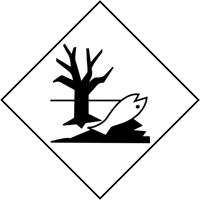 Marine Pollutant Mark TDG Placard, Adhesive Vinyl - Incom Top Tape & Label TT166PS