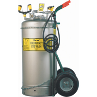 Douche oculaire autonome avec chariot, Pressuris&eacute;, Capacit&eacute; 7 gal., Conformit&eacute; ANSI Z358.1 - Encon 01106001