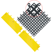 Carrelage no 560 ErgoDeck , PVC, 1-1/2' la c, 1-1/2' lo, 7/8" &eacute;paisseur, Noir - Wearwell 560.78X18X18BK-CS10