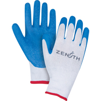 Natural Rubber Seamless Knit Coated Gloves, 9/Large, Rubber Latex Coating, 10 Gauge, Polyester/Cotton Shell - Zenith Safety Products 