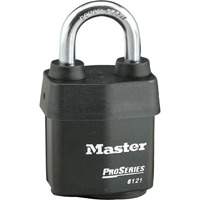 ProSeries&reg; Weather Tough&reg; Padlock, Black, Keyed Different, Laminated Steel, 2-1/8" Width - Master Lock 6121