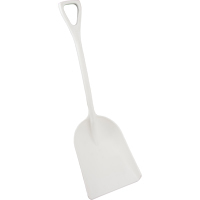 Pelles de s&eacute;curit&eacute; - pelles hygi&eacute;niques (monopi&egrave;ce), Lame 14" x 17", Longueur de 42-1/2", Plastique, Blanc - Vikan 69825