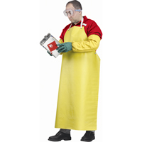 Flame Resistant Aprons, Neoprene/Polyester, 48" L x 35" W, Yellow - WASIP LTD. 440090