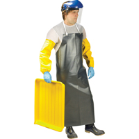 Heavy-Duty Apron, Nitrile/Polyester, 48" L x 35" W, Black - WASIP LTD. 440100
