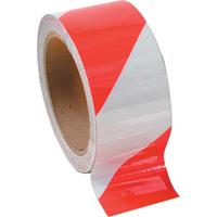 Hazard Warning Tape - Non-Laminated, 2" x 108', Vinyl, Red and White - Incom Top Tape & Label WT2200