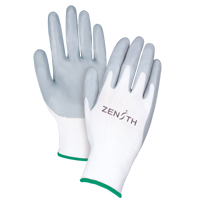 Lightweight Breathable Coated Gloves, 8/Medium, Foam Nitrile Coating, 13 Gauge, Polyester Shell - Zenith Safety Products 