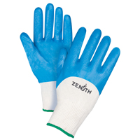 Seamless-Knit Medium-Weight Coated Gloves, 8/Medium, Nitrile Coating, 13 Gauge, Cotton Shell - Zenith Safety Products 