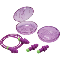 Rockets&reg; Reusable Earplugs, Corded, Bulk - Plastic Case, 27 dB NRR, One-Size - Moldex 6405