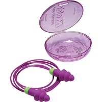 Rockets&reg; Reusable Earplugs, Corded, Bulk - Plastic Case, 27 dB NRR, One-Size - Moldex 6405