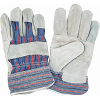 Standard-Duty Patch Palm Fitters Gloves, Large, Split Cowhide Palm, Cotton Inner Lining - Zenith Safety Products 