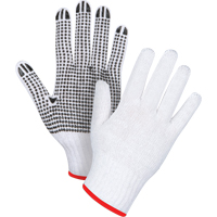 Gants tricot&eacute;s &agrave; pois, Poly/coton, Un c&ocirc;t&eacute;, Calibre 7, Petit - Produits de sécurité Zenith 