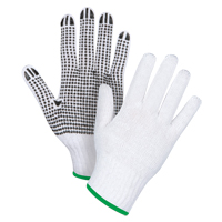 Dotted String Knit Gloves, Poly/Cotton, Single Sided, 7 Gauge, Medium - Zenith Safety Products 
