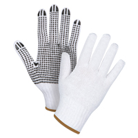 Gants tricot&eacute;s &agrave; pois, Poly/coton, Un c&ocirc;t&eacute;, Calibre 7, Grand - Produits de sécurité Zenith 