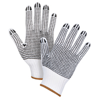 Gants tricot&eacute;s deux c&ocirc;t&eacute;s &agrave; pois, Poly/coton, Deux c&ocirc;t&eacute;s, Calibre 7, Grand - Produits de sécurité Zenith 