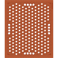 Grade "A" No. 482 Mats, Slotted, 2-1/2' x 3' x 1/2", Brown, Nitrile - Wearwell 482.12X30X36TC