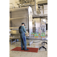 Grade "A" No. 482 Mats, Slotted, 2-1/2' x 3' x 1/2", Brown, Nitrile - Wearwell 482.12X30X36TC