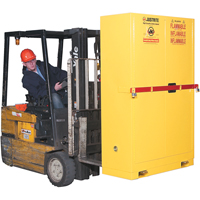 High Security Flammables Safety Cabinet with Steel Bar, 45 gal., 2 Shelves - Justrite SC29884R