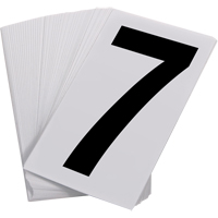 Num&eacute;ros autocollants, 7, 3-1/2" h, Noir sur blanc - Incom Top Tape & Label UNWH7