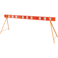 Street Barricade, A-Frame, 96" L x Orange/White -  