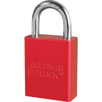 American Lock&reg; Safety Padlock, Red, Keyed Alike, Aluminum, 1-1/2" Width - American Lock A1105KARED