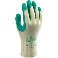 Gants en tricot de coton de calibre 10, 9/Grand, R&ecirc;vetement Latex de caoutchouc, Calibre 10, Enveloppe en Polyester/Coton - Showa 310GL-09
