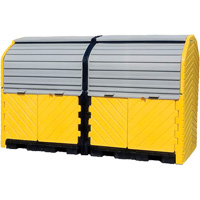 Ultra-Hard Top Plus Spill Pallets Without Drain, 126" L x 62" W x 79" H, 18000 lbs. Load Capacity - Ultratech 9650