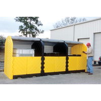 Ultra-Hard Top Plus Spill Pallets Without Drain, 188" L x 62" W x 79" H, 27000 lbs. Load Capacity - Ultratech 9652