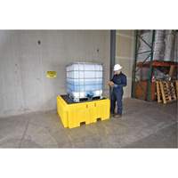 GRV Spill Pallet Plus sans drain, Capacit&eacute; de d&eacute;versement 365 gal. US, 62" x 62" x 28" - Ultratech 1157