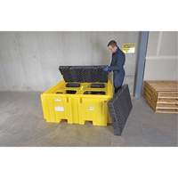 GRV Spill Pallet Plus sans drain, Capacit&eacute; de d&eacute;versement 365 gal. US, 62" x 62" x 28" - Ultratech 1157
