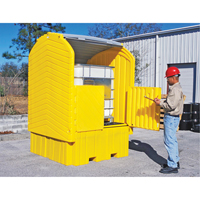 Ultra-IBC Hard Top&reg;Spill Pallet Without Drain, 64.5" L x 62" W x 96" H, 8500 lbs. Load Capacity - Ultratech 1162