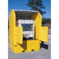 Ultra-IBC Hard Top&reg;Spill Pallet Without Drain, 64.5" L x 62" W x 96" H, 8500 lbs. Load Capacity - Ultratech 1162