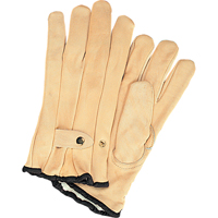 Winter-Lined Ropers Gloves, Medium, Grain Cowhide Palm, Fleece Inner Lining - Zenith Safety Products 