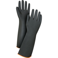 Heavyweight Chemical-Handling Gloves, Size Large/9, 18" L, Rubber Latex, 30-mil - Zenith Safety Products 