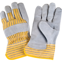 Premium Rugged Fitters Gloves, Large, Split Cowhide Palm, Cotton Inner Lining - Zenith Safety Products 