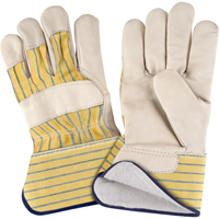 Abrasion-Resistant Winter-Lined Fitters Gloves, X-Large, Grain Cowhide Palm, Cotton Fleece Inner Lining - Zenith Safety Products 