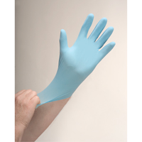Gants d'examen r&eacute;sistants &agrave; la perforation, Grand, Nitrile, 4,5 mils, Sans poudre, Bleu - Produits de sécurité Zenith 