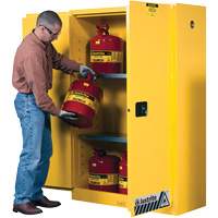 Sure-Grip&reg; Ex Flammable Storage Cabinets, 45 gal., 2 Door, 43" W x 65" H x 18" D - Justrite 894500