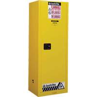 Sure-Grip&reg; EX Slimline Flammable Safety Cabinet, 22 gal., 1 Door, 23.25" W x 65" H x 18" D - Justrite 892200