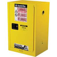 Armoire de s&eacute;curit&eacute; compacte pour produits inflammables EX Sure-Grip, 12 gal., 1 Porte(s), 23,25" La x 35" h x 18" p - Justrite 891200