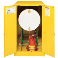 Sure-Grip&reg; EX Horizontal Drum Storage Cabinets, 55 US gal. Cap., Yellow - Justrite 899300