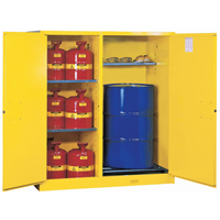 Sure-Grip&reg; EX Double-Duty Safety Cabinets, 115 US gal. Cap., Yellow - Justrite 899270
